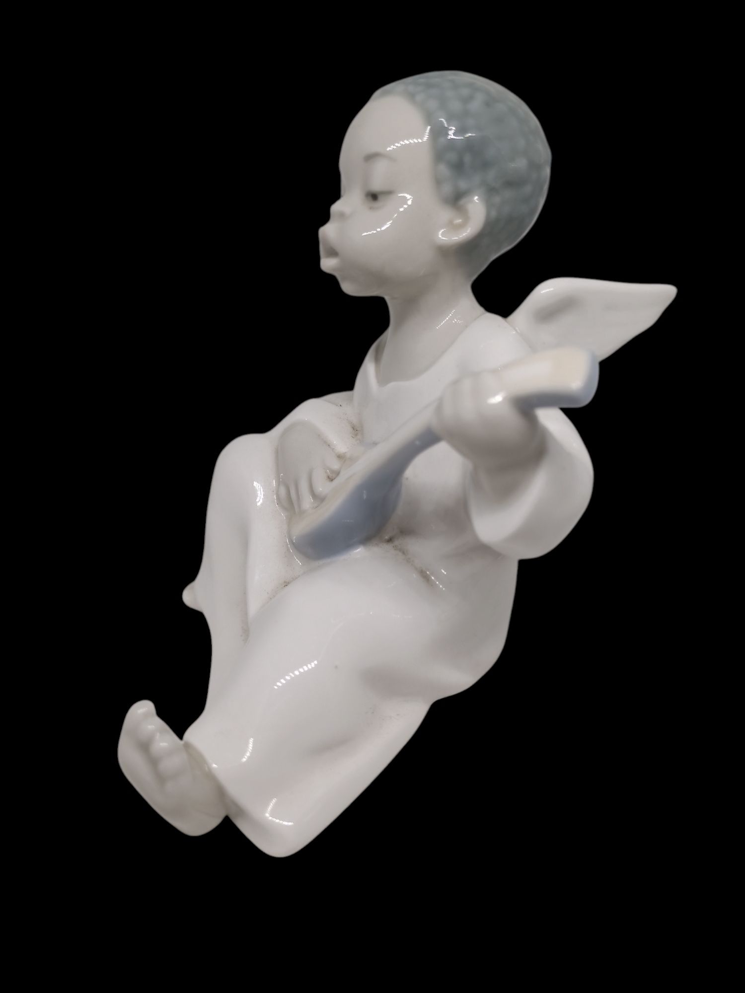 Figura antiga de anjo musico fabrica LLADRO