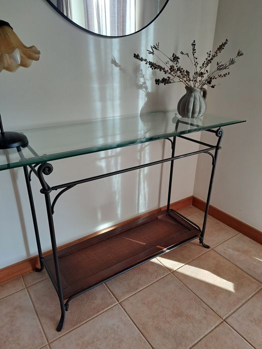 Mesa de apoio vidro