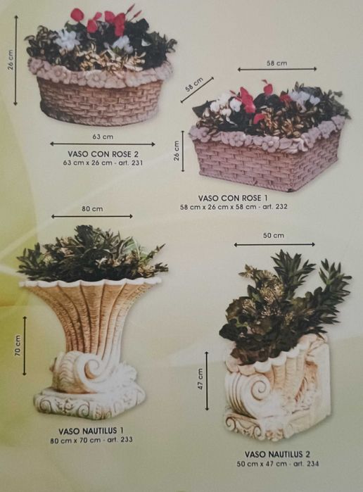 Wazony ogrodowe różnego wymiaru i formatu