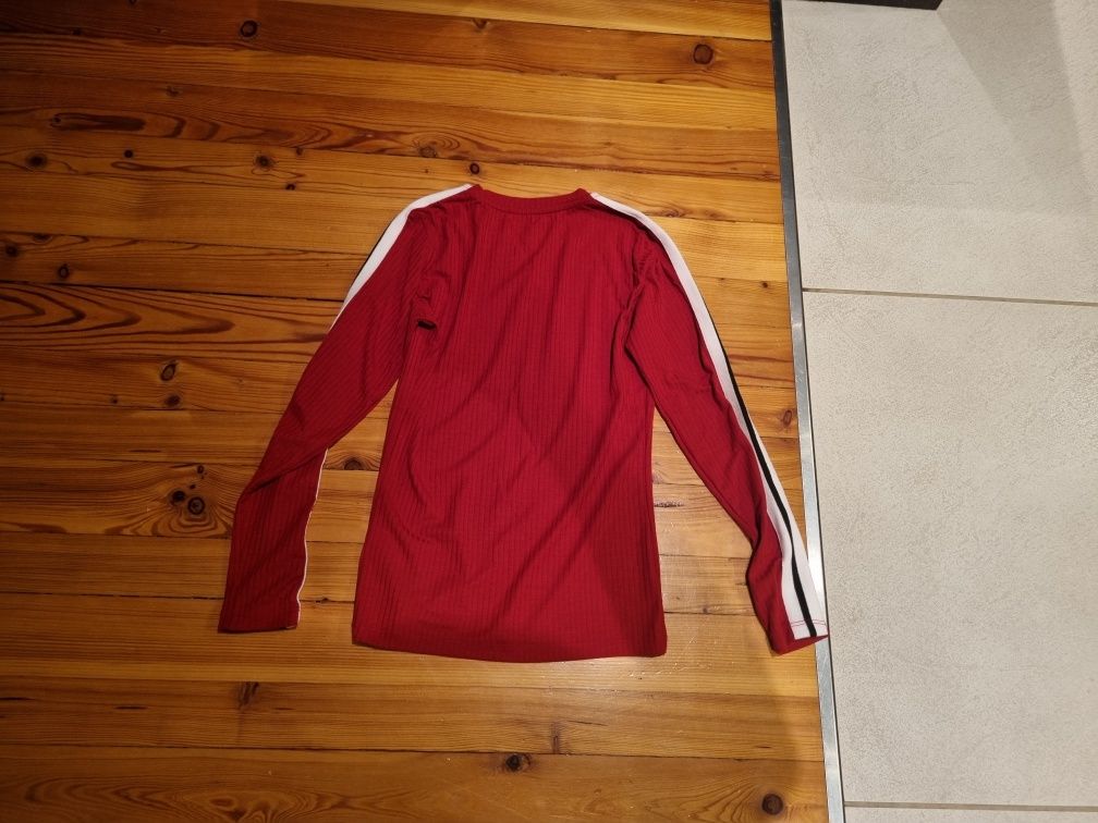 NOWA czerwona bluzka Reserved 36 S bluzeczka z lampasami