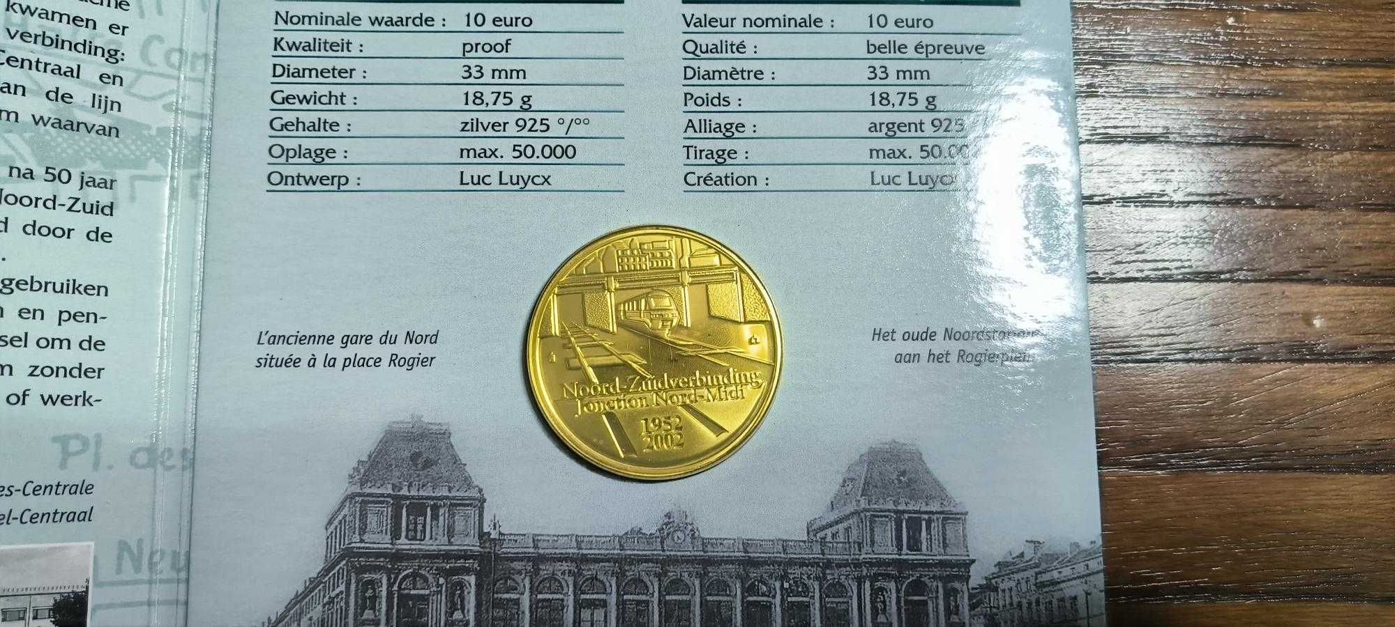 10€ bélgica proof  noord zuid prata