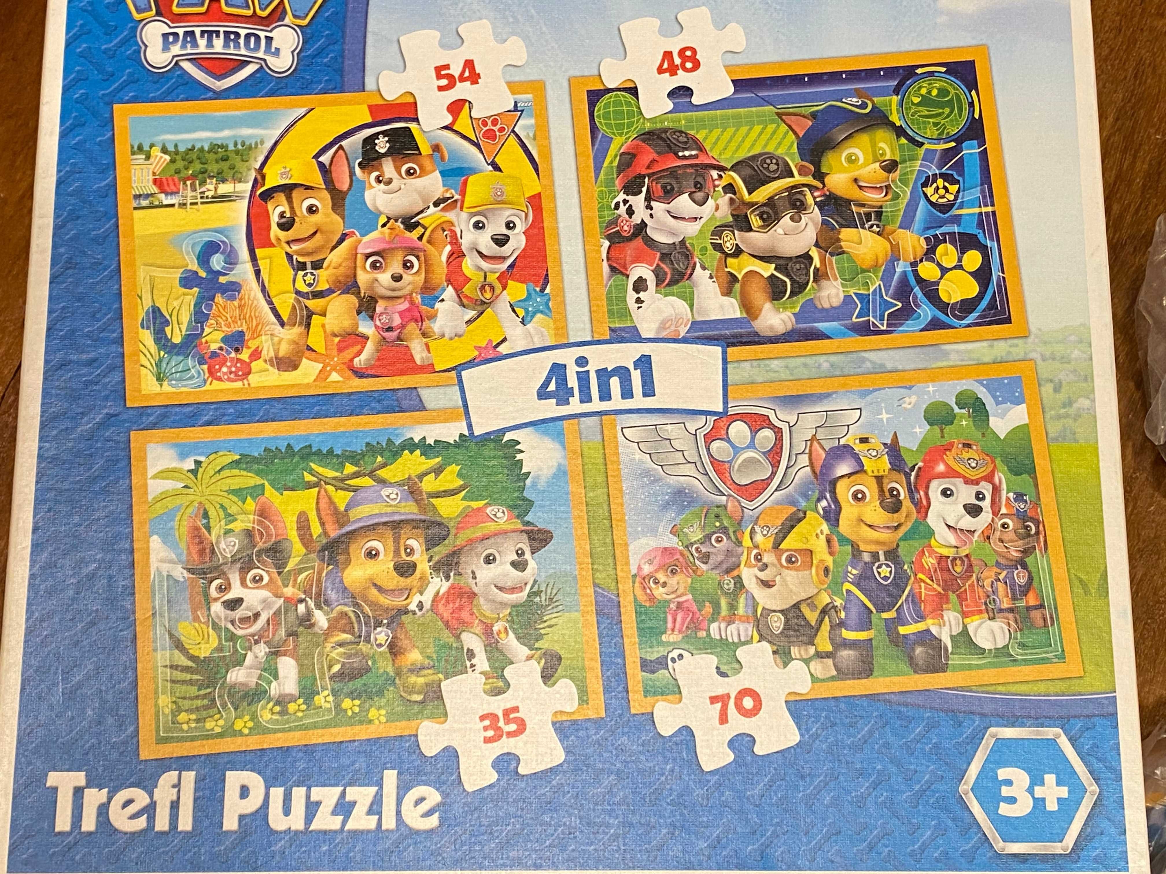 Puzzle Trefl PSI PATROL 4 w 1 stan idealny