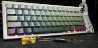 Кастомна механічна бездротова клавіатура GMK67  Akko pro Cream Yellow