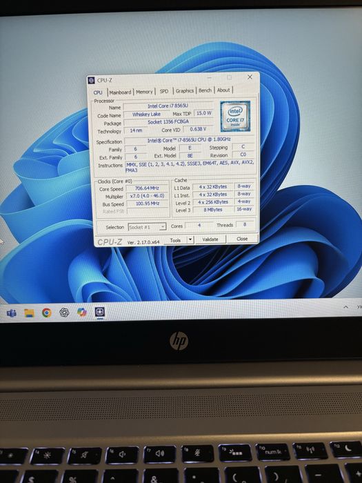 HP ProBook Intel core I7 + 32 GB ram DDR4