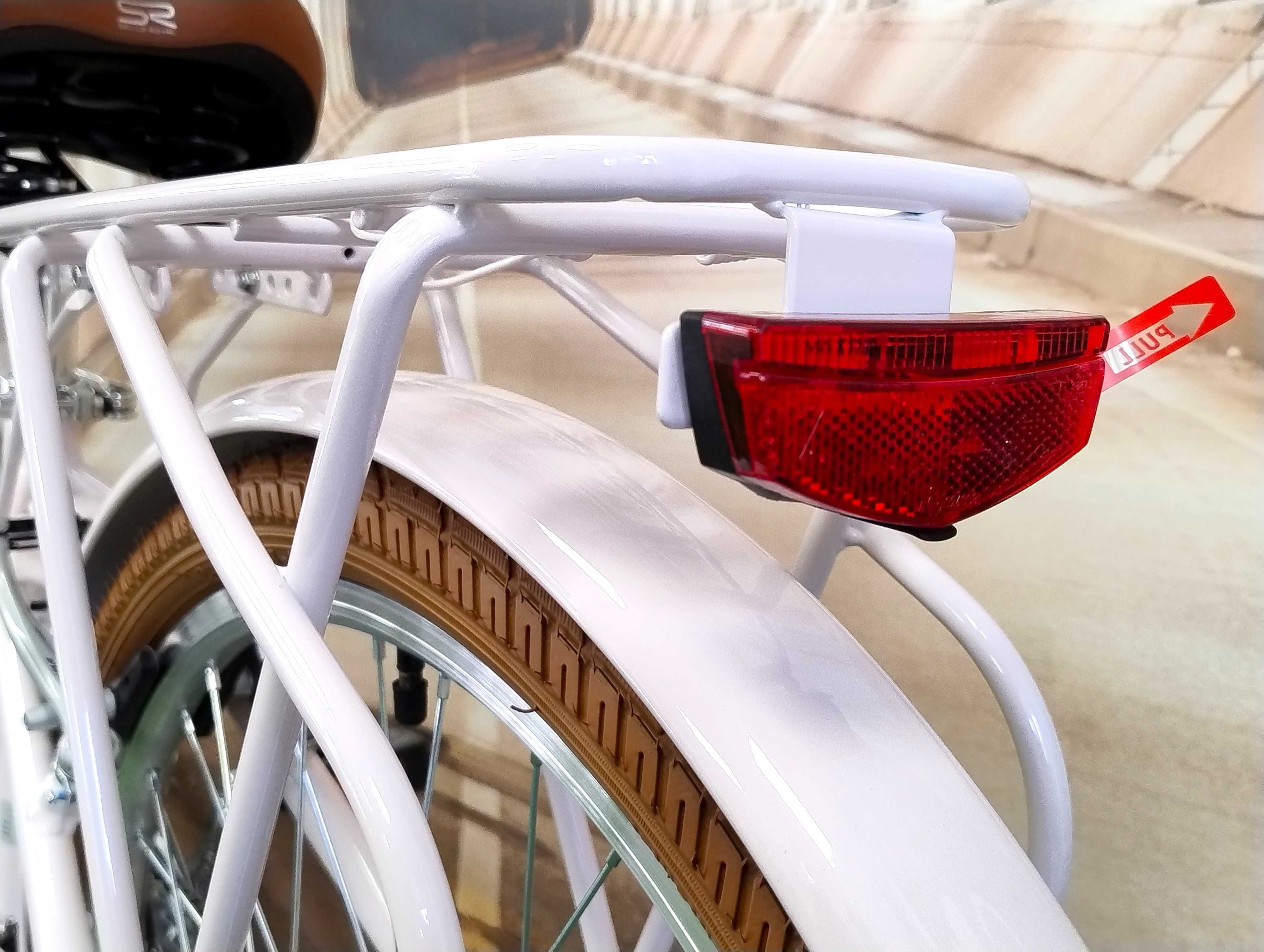 Rower miejski dla dziewczynki ROMET rama 13" SHIMANO różowy + bagażnik