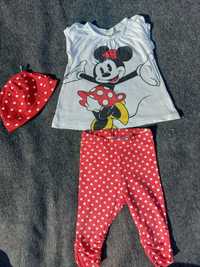 Komplet Minnie Bluzka, legginsy, czapka H&M 62 2-4 miesiące