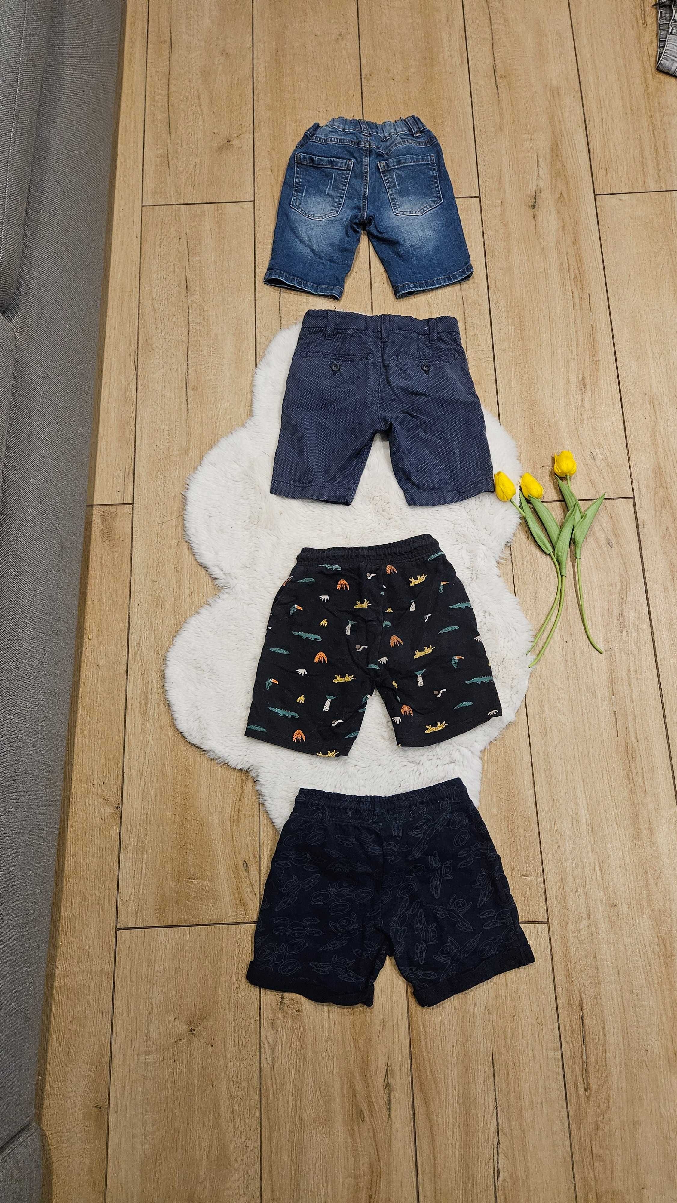 Spodenki dresowe jeansowe dla chlopca 104 na lato szorty