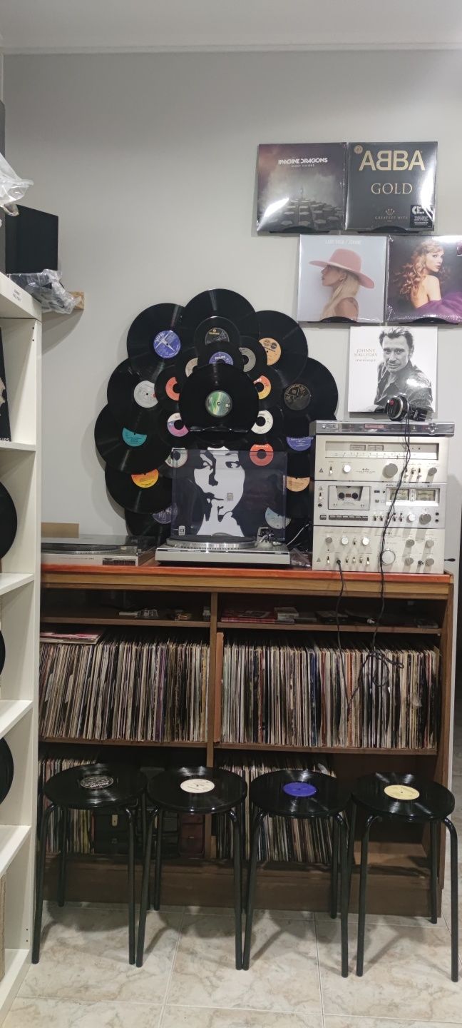 Banco em disco vinil