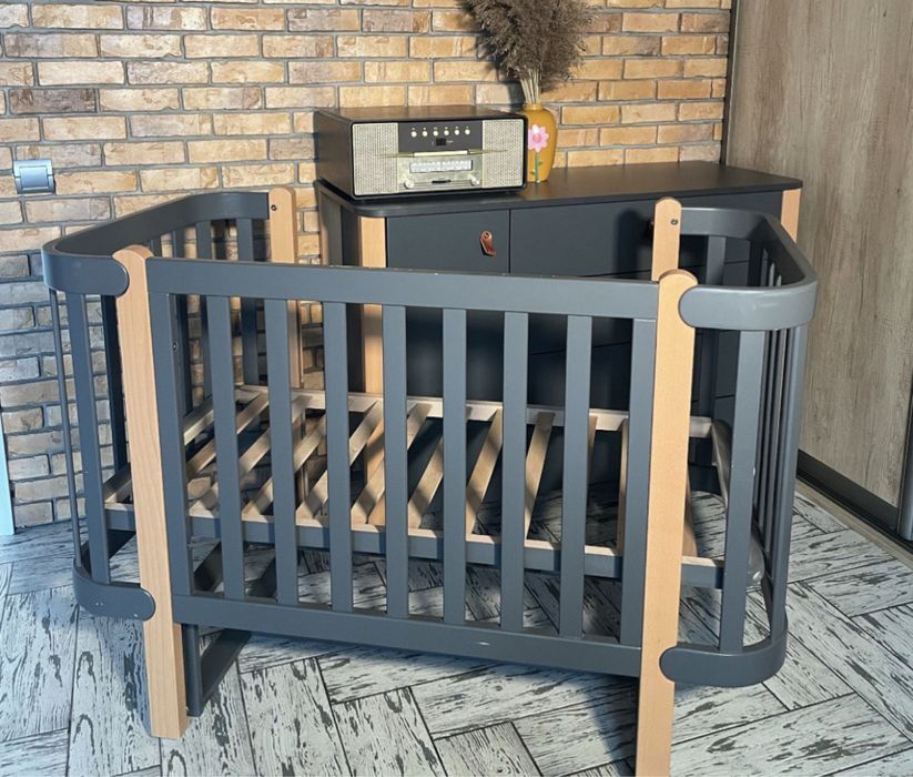 Ліжечок Монако Верес з маятником та матрасом