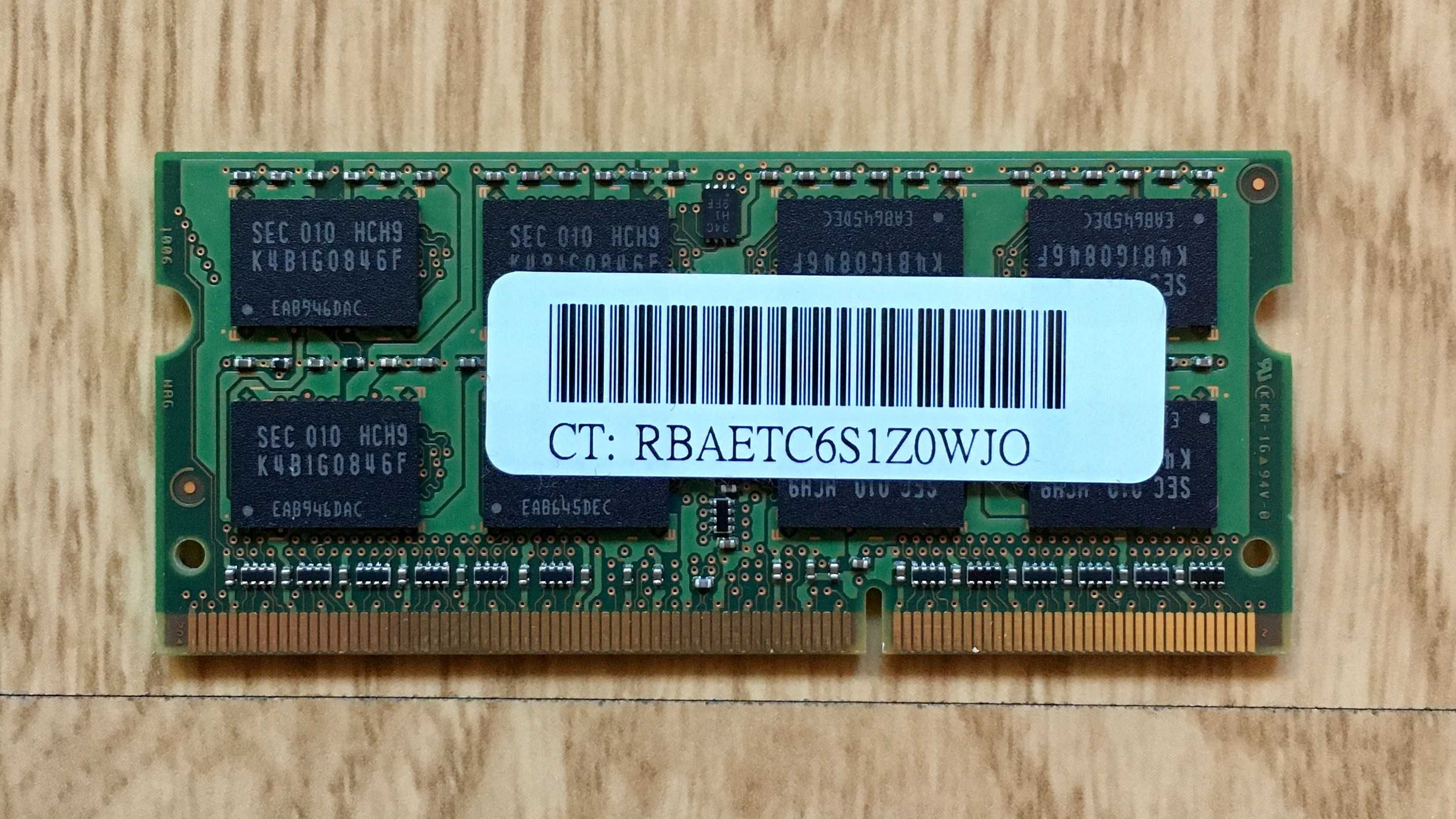 Memória RAM 2GB DDR3 SODIMM 1333MHz - Três Unidades