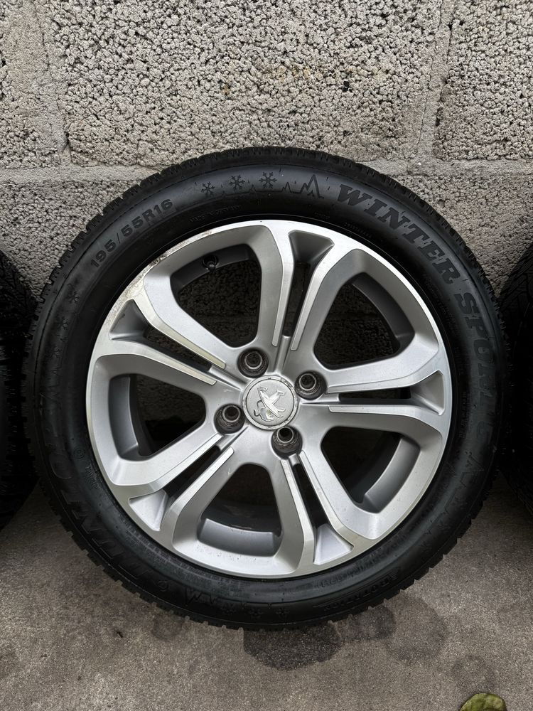 Koła Zimowe R16 4x108 Peugeot 208 Citroen C3 opony 195/55/16