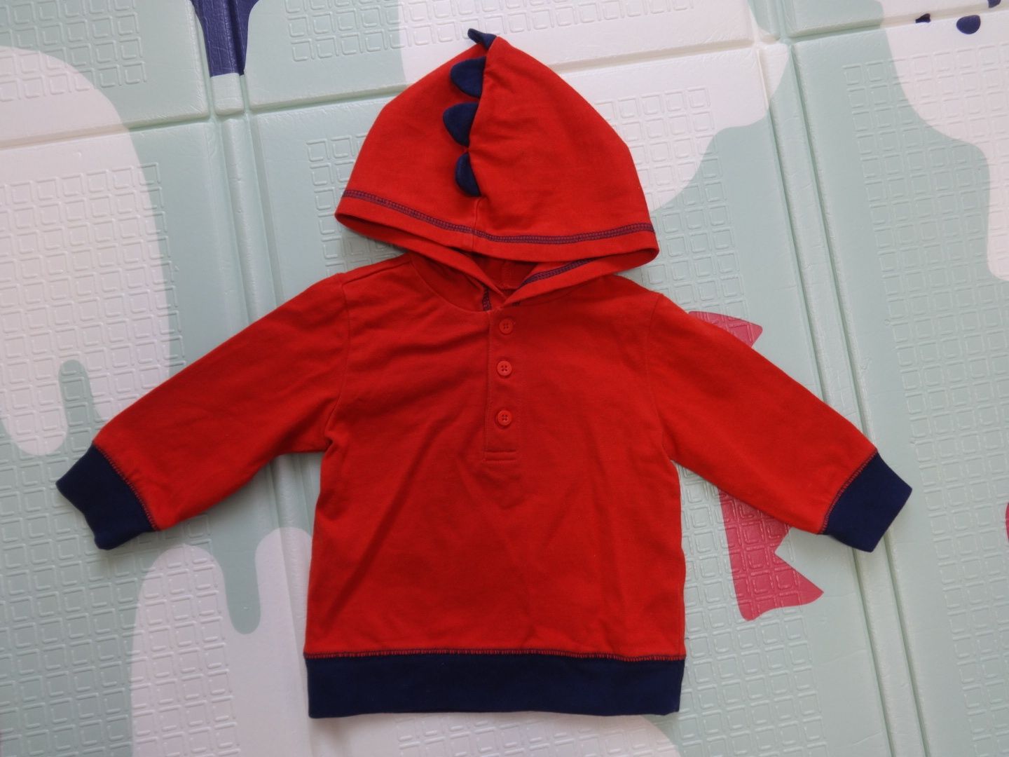 Gymboree красная хлопковая толстовка кофта худи с капюшоном 6-12 68-80