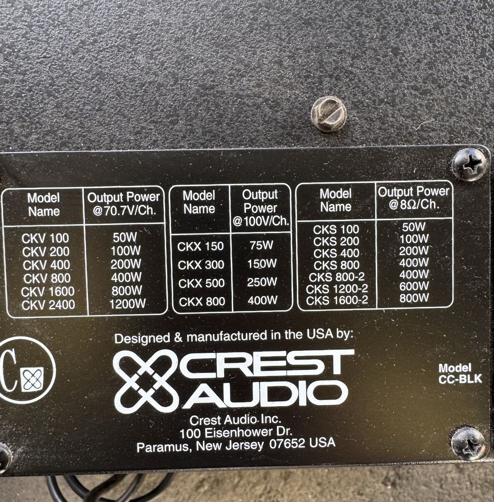 Amplificador crest audio
