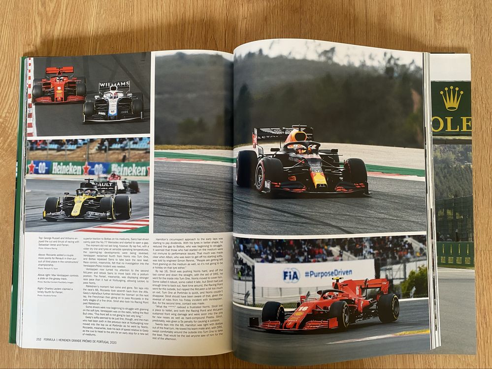 Livro sobre formula 1, época 2020