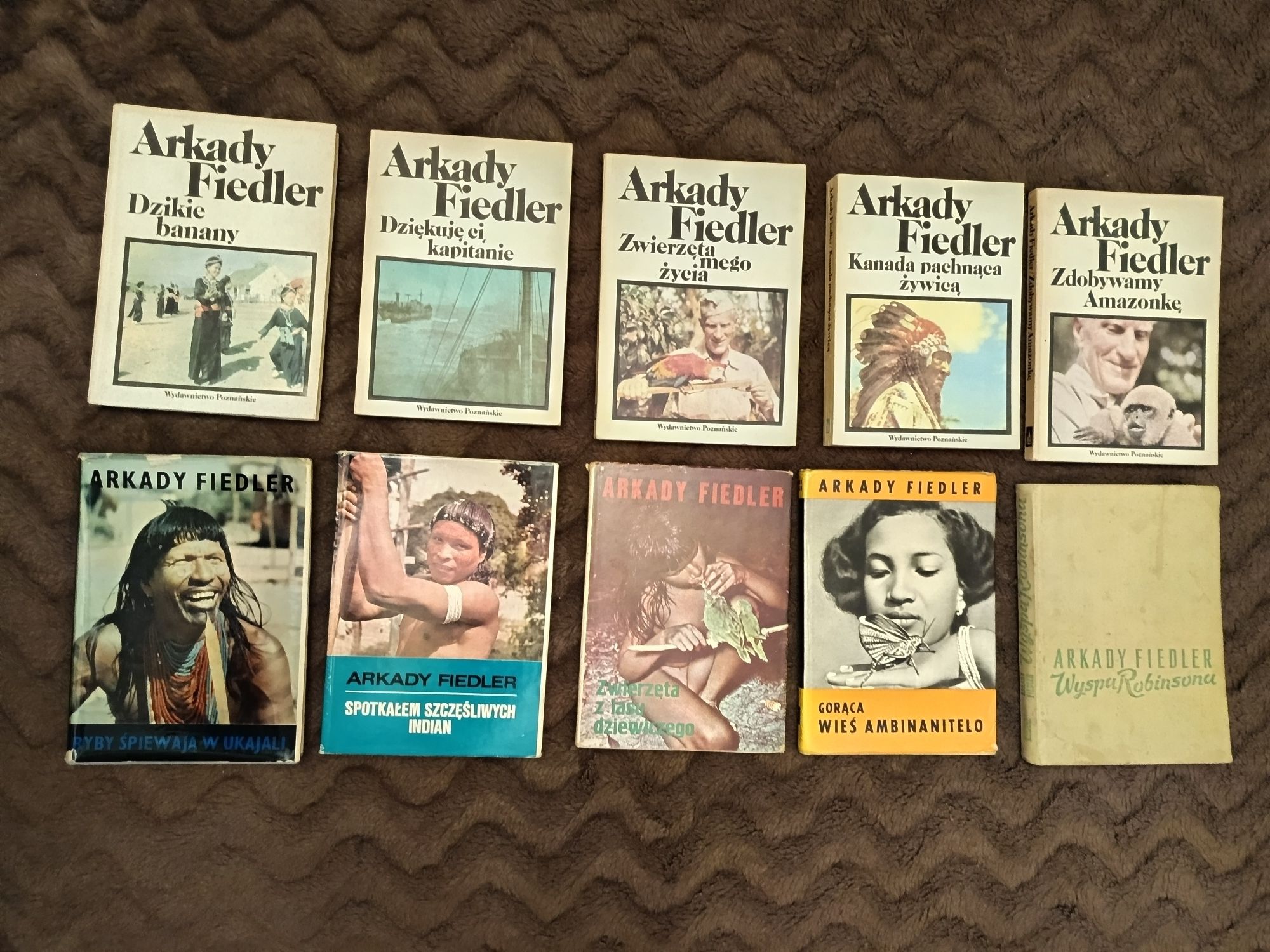 Arkady Fiedler - 10 książek, dzikie banany, zwierzęta mego , rok 1965