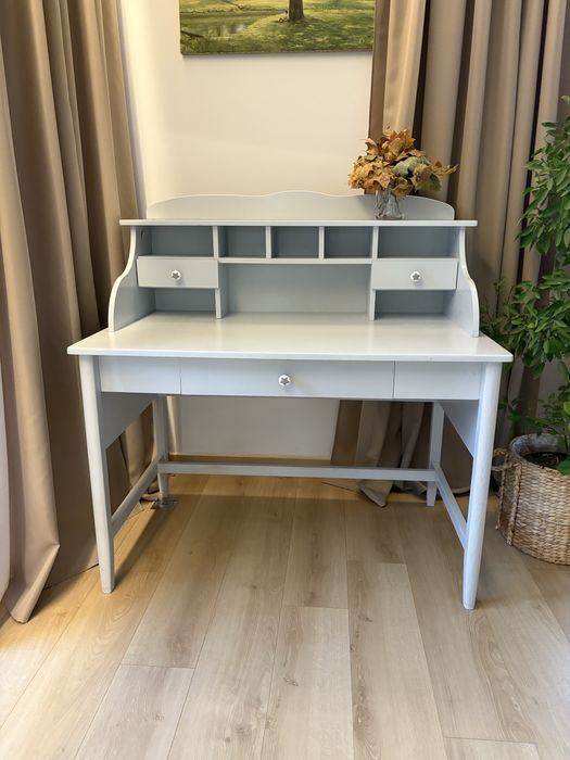 Biurko drewniane z nadstawka