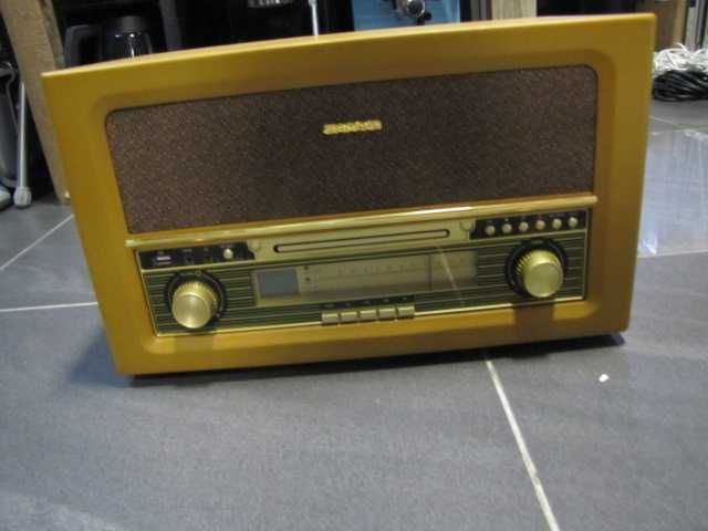 Wieża stereo styl retro drewno CD FM USB MP3  Auna Belle Epoque 1906
