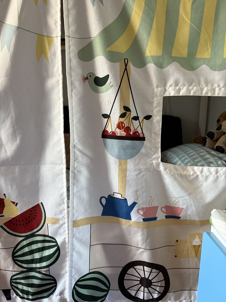 Zasłonki do łóżka piętrowego dla dziecka IKEA