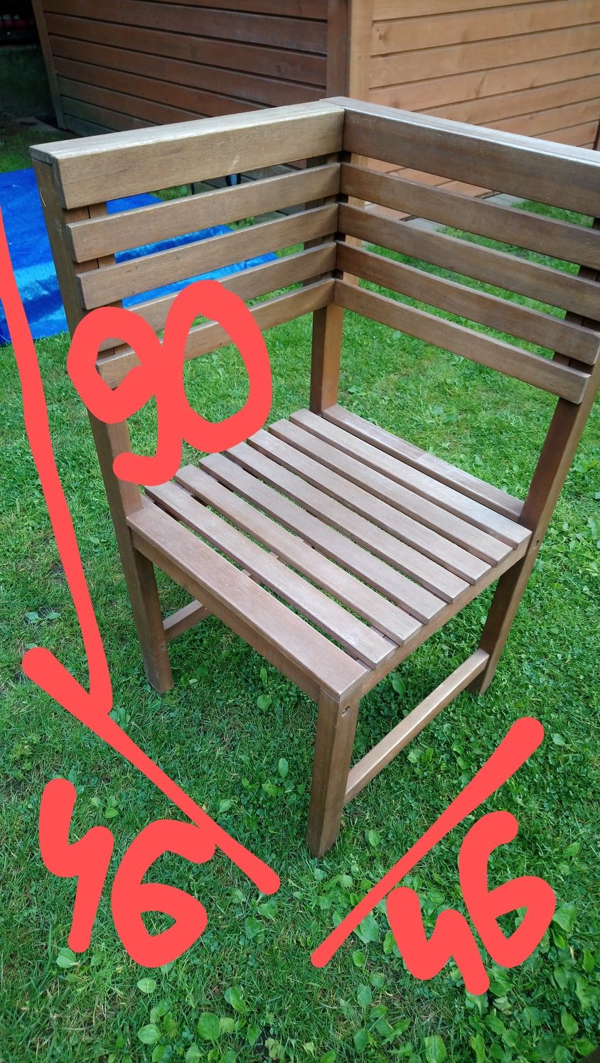 Zestaw mebli ogrodowych /balkonowych z drewna eukaliptusowego