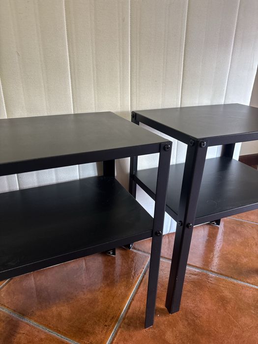 Conjunto mesa de apoio preta