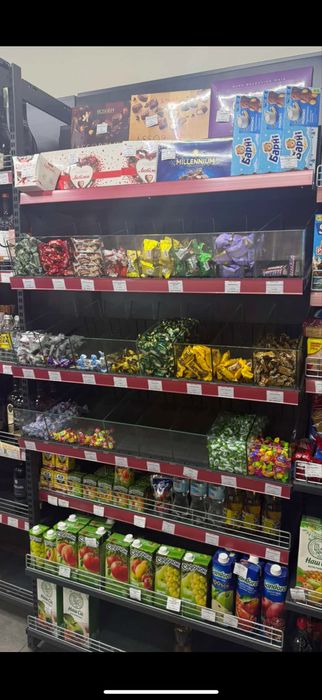 Стелаж продуктовий з задніми стінками