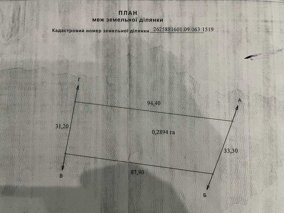 Продається ділянка СГ 29 сотих.Комунікації поруч.Клузів.Пасічна.Місто