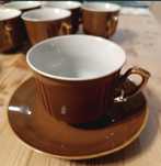 Komplet filiżanek PRL porcelit