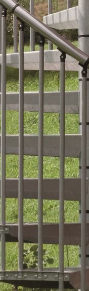 PROMO! Schody stalowe, spiralne zewnętrzne RONDO ZINK 140 cm