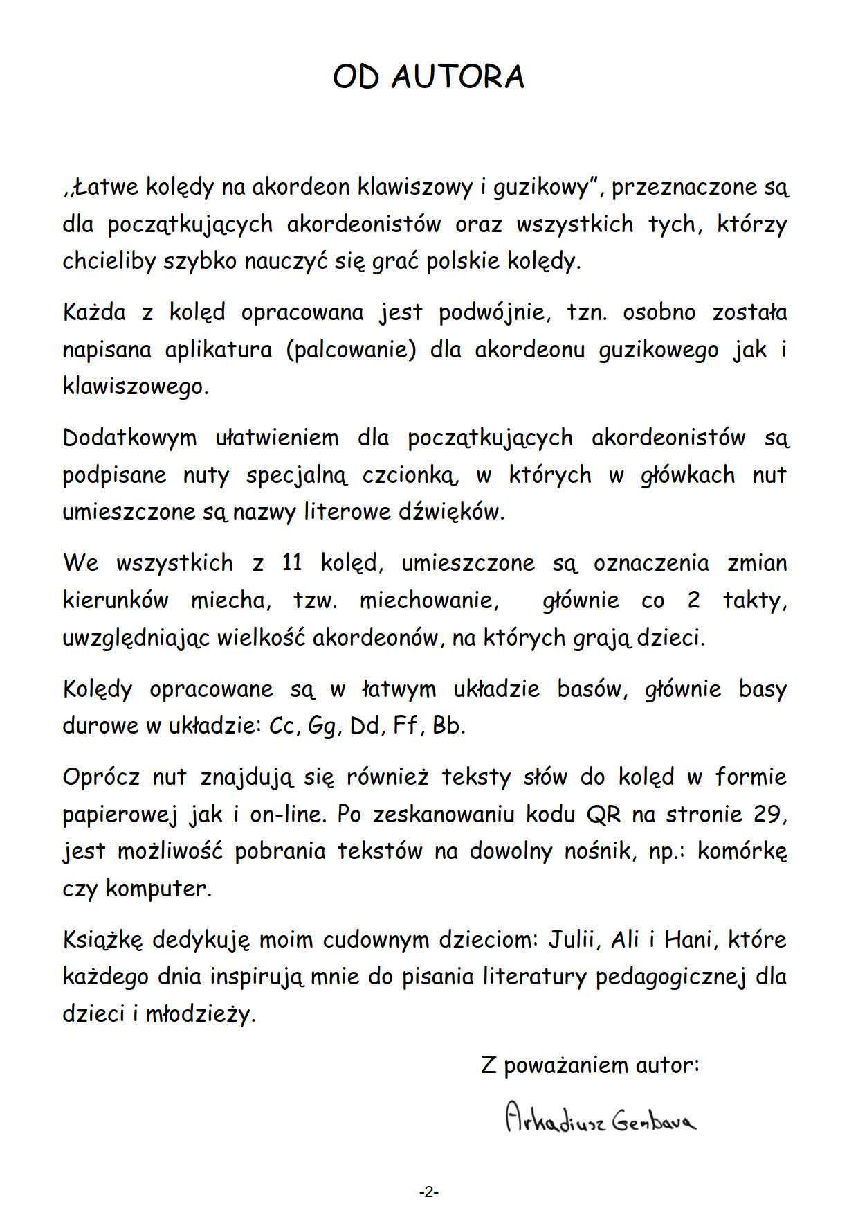 Łatwe kolędy na akordeon klawiszowy i guzikowy - Arkadiusz Gembara