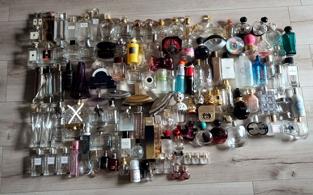 Flakony butelki po perfumach - zestaw nr 8 - 11 sztuk