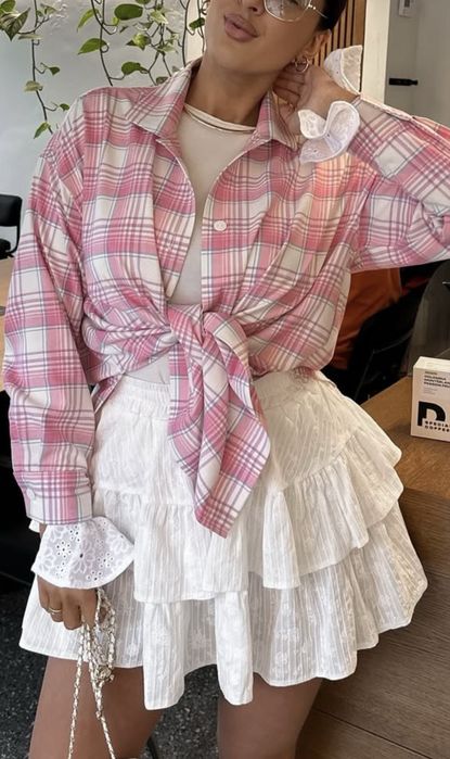 Картата сорочка рожева Zalezhna