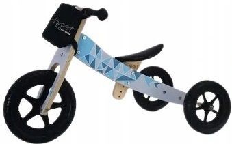Nowy Drewniany rowerek biegowy Sun Baby Twist 2w1 Niebieski