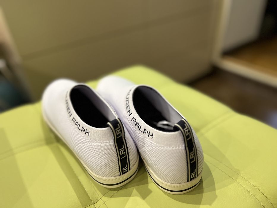 Слипоны белые Ralph Lauren