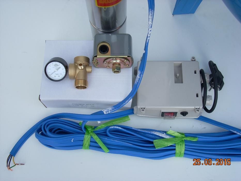zestaw hydroforowy z włoskim zbiornikiem 200 l pompa 4SD 3-18 kabel