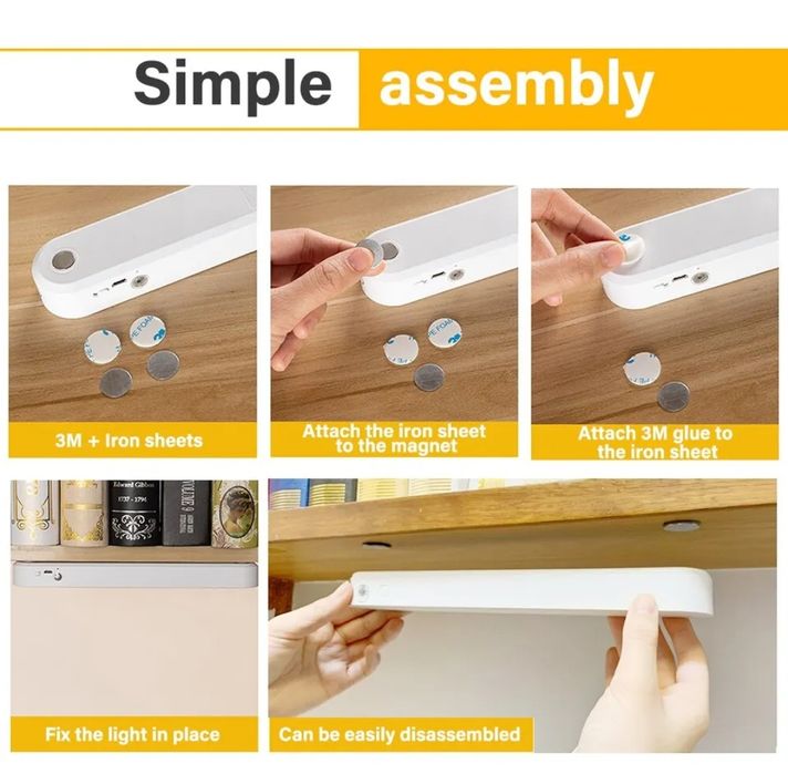 Светильник LED USB мощный аккумулятор сенсор