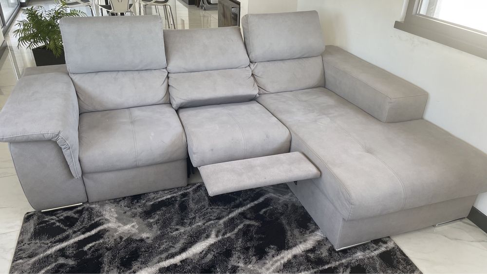 Sofá como novo 3 lugares chaise longue