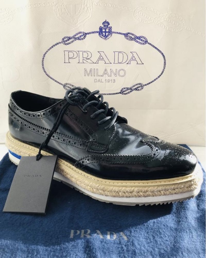 Prada броги на платформі, 43 (Zilli, Valentino, Trussardi, Bogner)