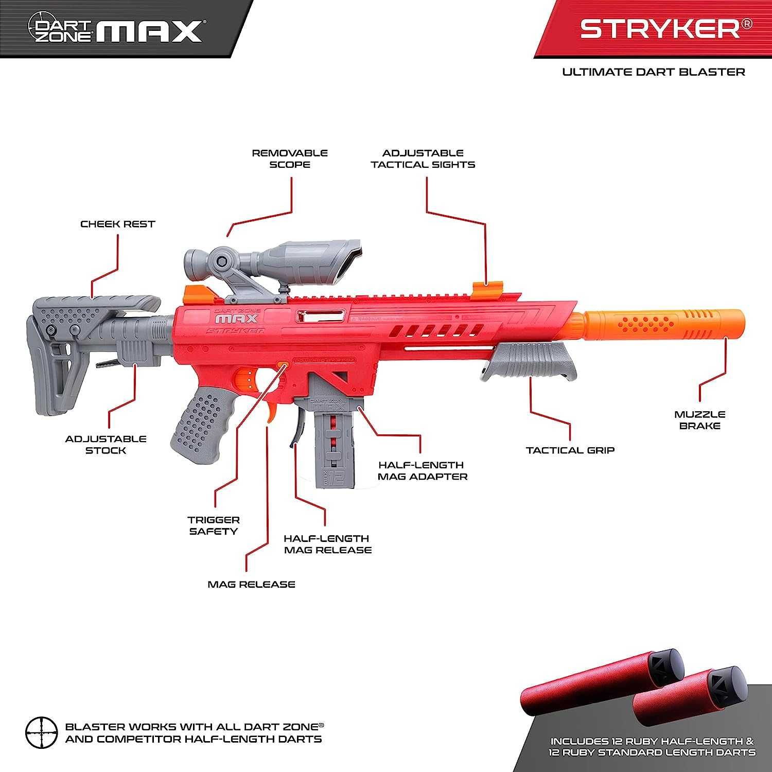 Снайперская винтовка мощнее Nerf - Dart Zone Max Stryker Ultimate 6601