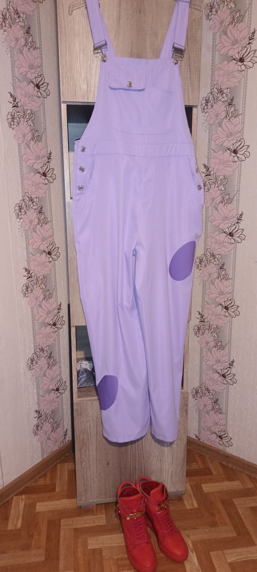 Shein ogrodniczki damskie liliowy modny fason