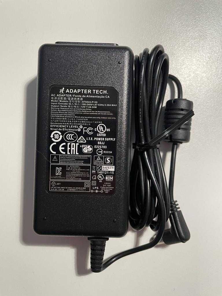 Zasilacz Adapter Tech. 12V 2A 24W + kabel zasilający