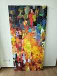 Quadro grande tela 200cm x 100cm colorido Interdesign