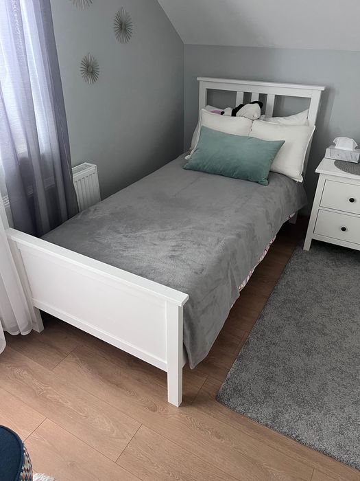 Łóżko Hemnes Ikea + stelaż LONSET + materac Hovag, wymiar 200x90 cm