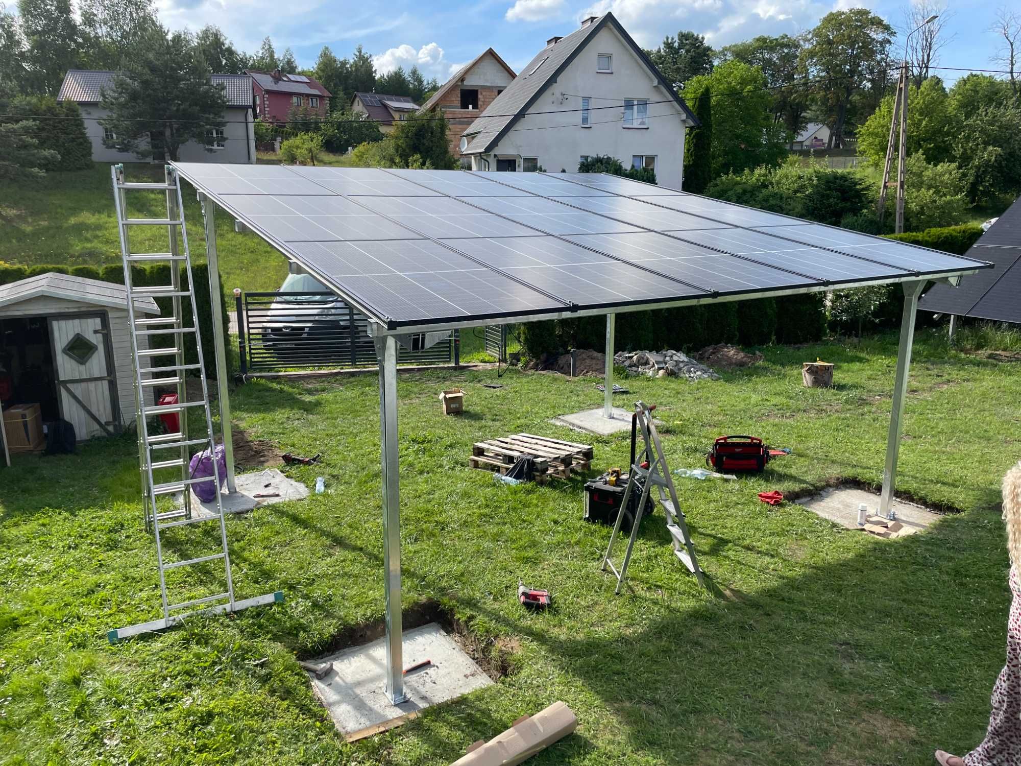 Panele fotowoltaiczne, fotowoltaika pompa ciepła, carport 10kW OKAZJA