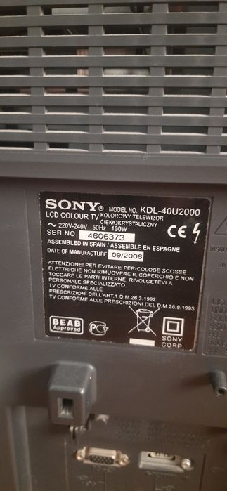 Телевизор Sony Model-KDL 40U200