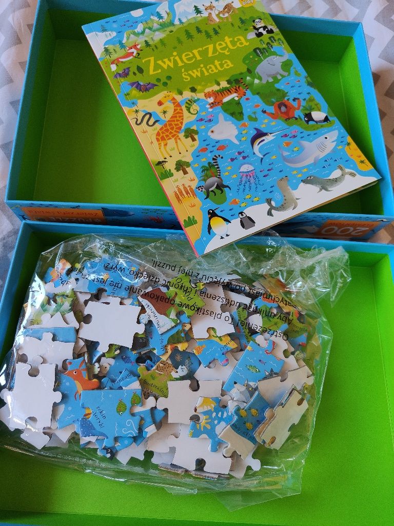 Puzzle plus książka kontynenty