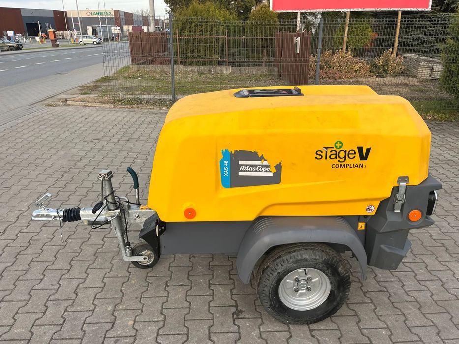 Atlas Copco XAS 48  Mobilny kompresor sprężarka śrubowa, zarejestrowany, 126 mtg!