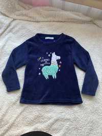 Polar sweter ciepły granatowy niebieski dla dziecka 8/9 lat lama
