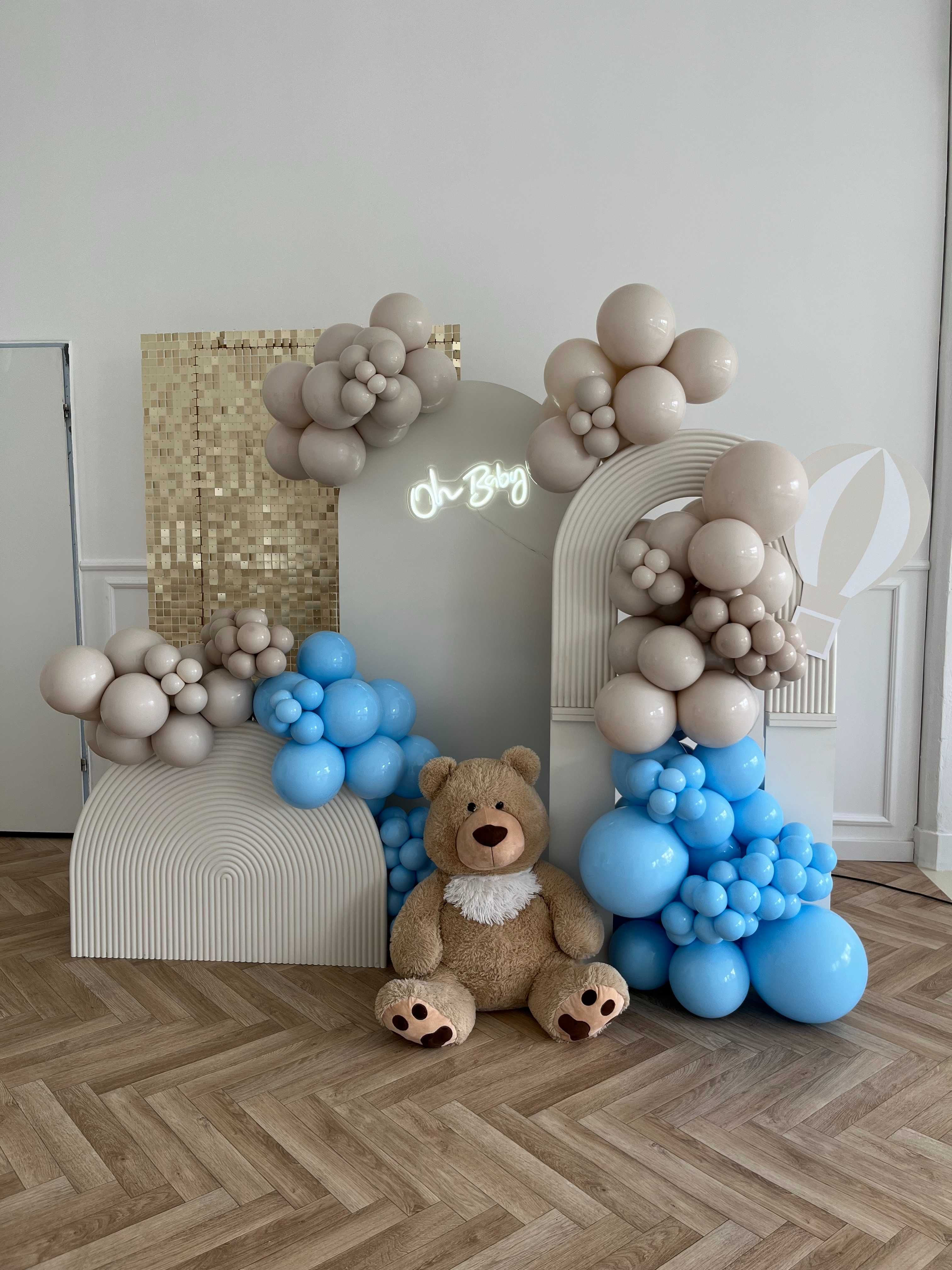 Dekoracje balonowe/Ścianki okolicznościowe/Chrzest/Urodizny/Komunia