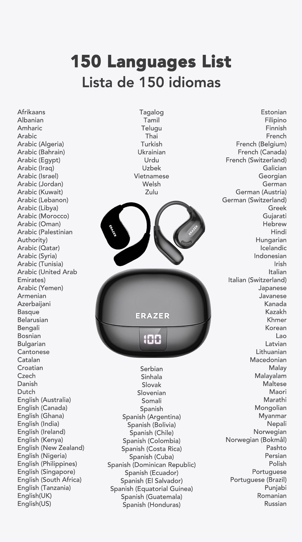 Наушники переводчик Erazer XT66 Pro Ai.