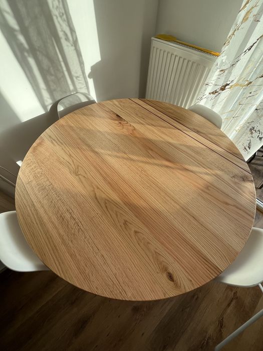 Okrągły stół dębowy 110cm